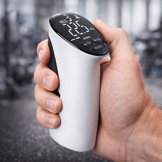 Digital Hand Grip Strength Trainer with LCD Display, featuring LED display and handheld design for grip strength testing.